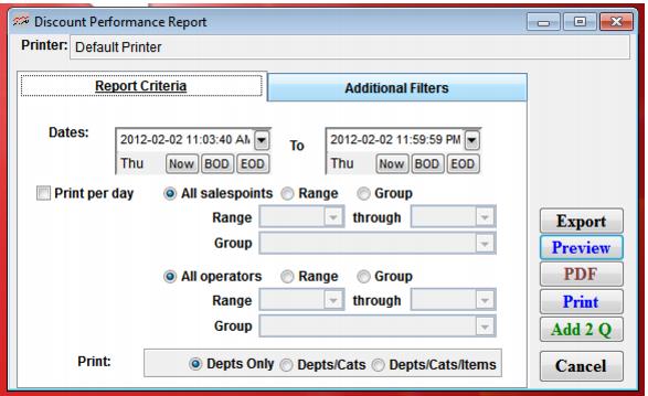 user guide discount perform