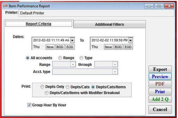 user guide Item perform