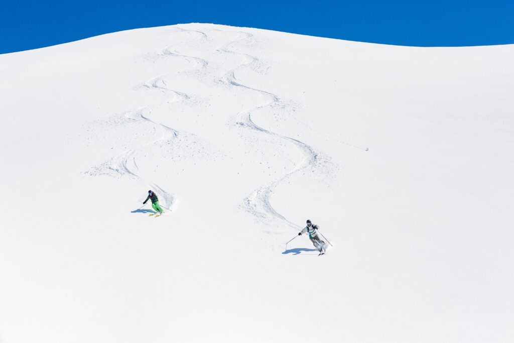 Mountain skiing